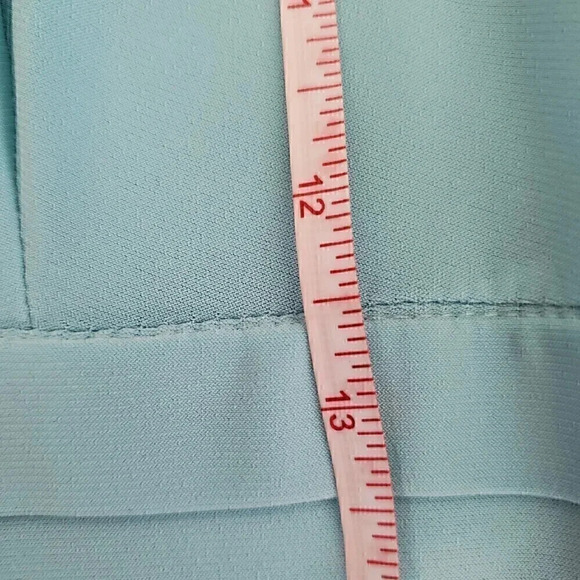 Women's ADRIANNA PAPELL Sheath Dress Chiffon Overlay Blue SZ 12 Wedding Graduati - Picture 9 of 12